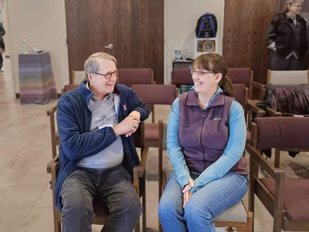 Living Table UCC members in a relaxed, welcoming gathering — the everyday face of this community