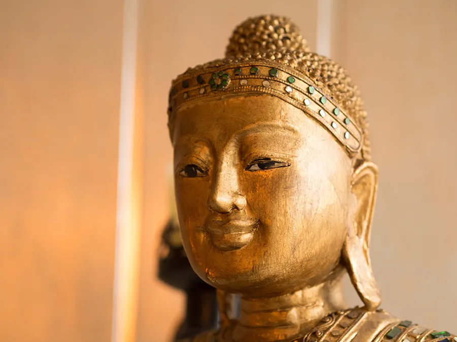 Close-up of Buddha statue