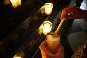 Lighting Memorial Candles